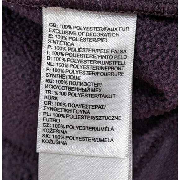 The North Face Women's Furry Fleece Full Zip Up Sweater Jacket - Purple Size S - Picture 12 of 13